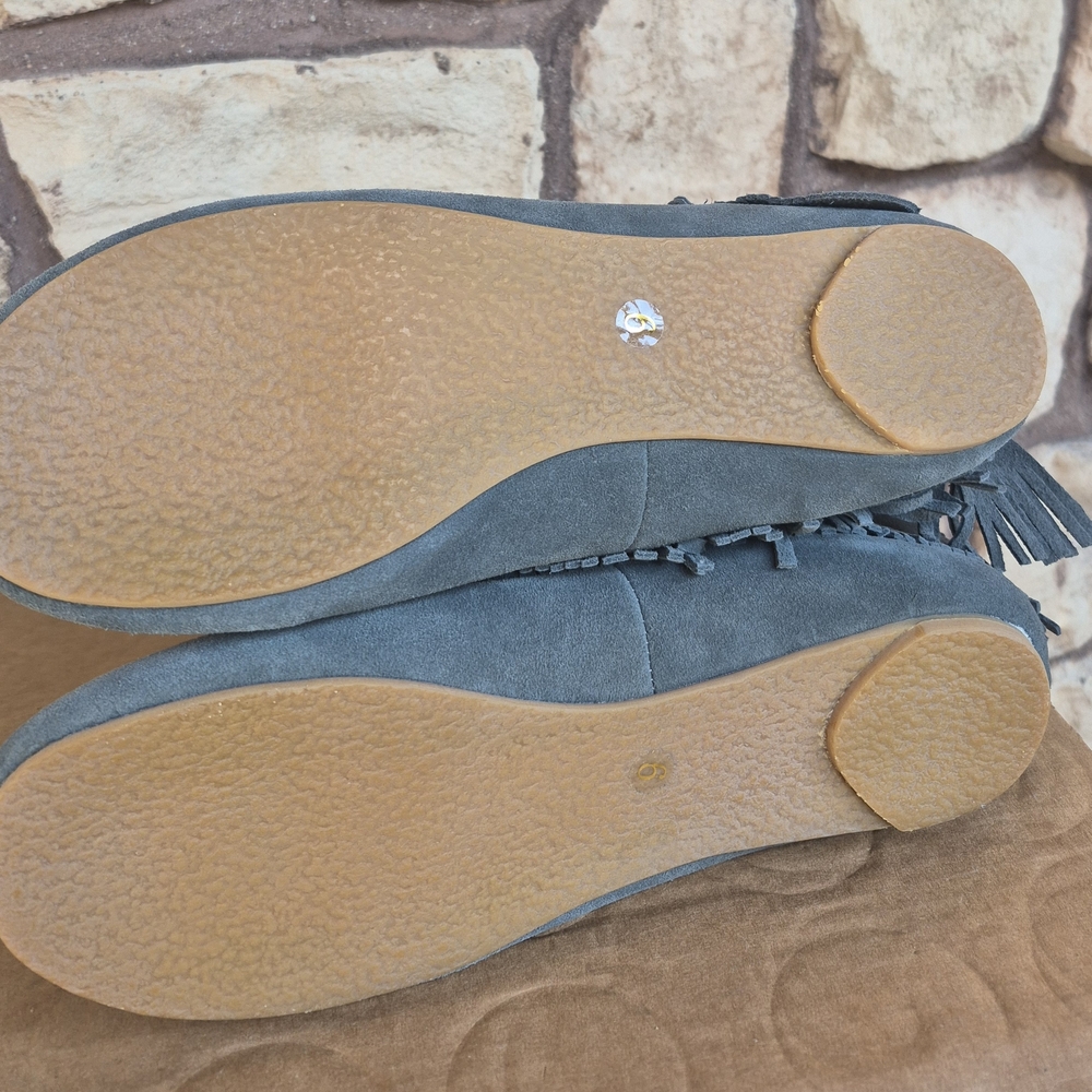 NEW Jeffrey Campbell Prairie Havana Last Fringe Boots 9 Grey Suede Boho Western - Picture 6 of 8
